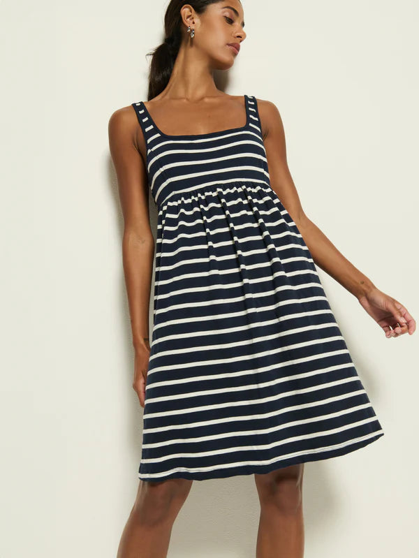 KITTY BABY DOLL DRESS - NAVY PLAYA STRIPE