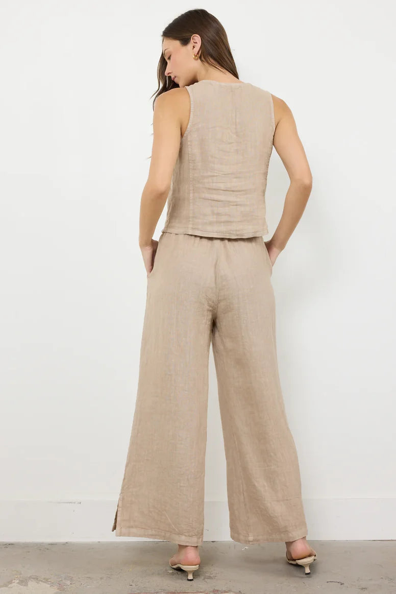 BEACHFRONT LINEN PANT - SANDSTONE