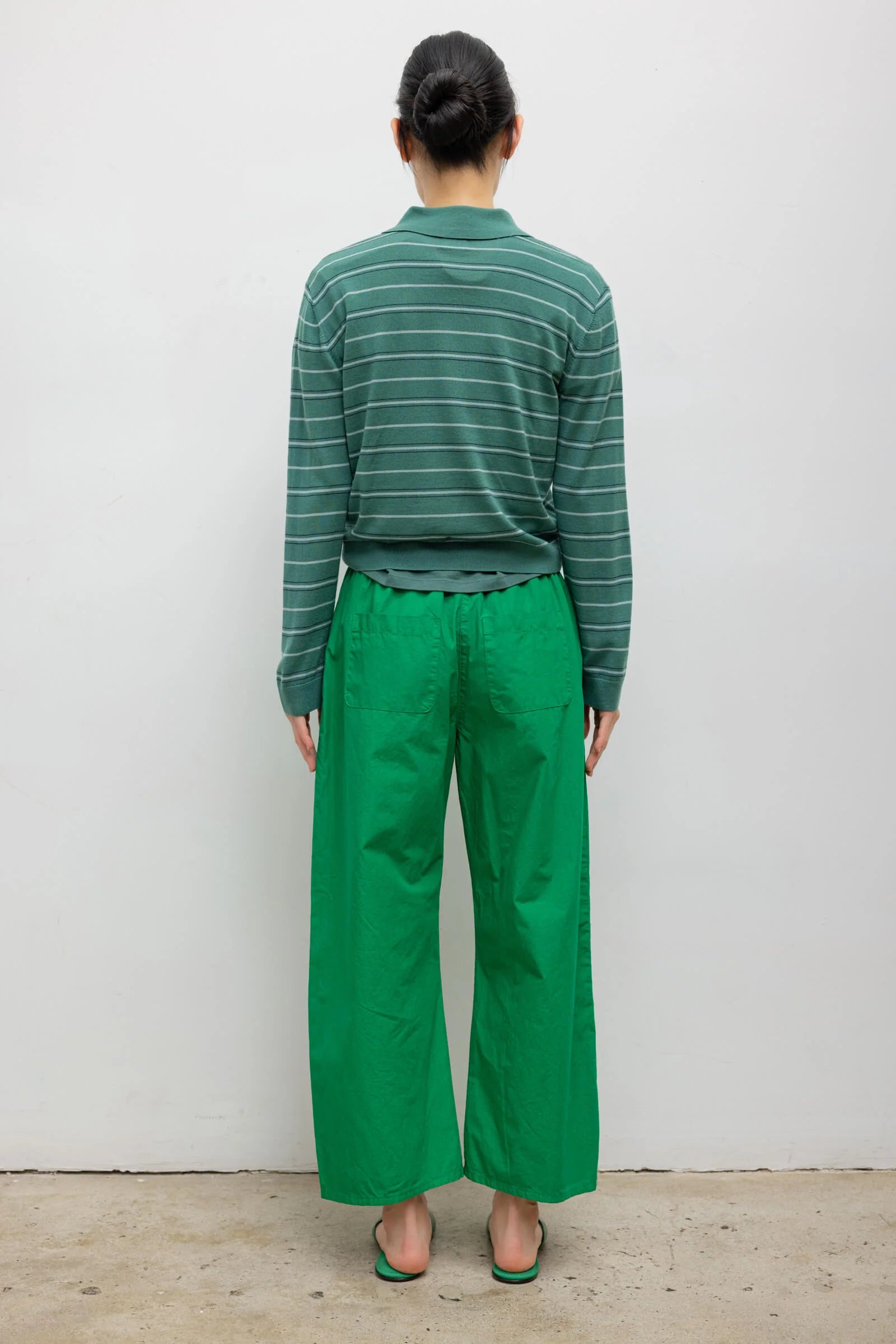 JAMES STRIPE POLO - BASIL STRIPE