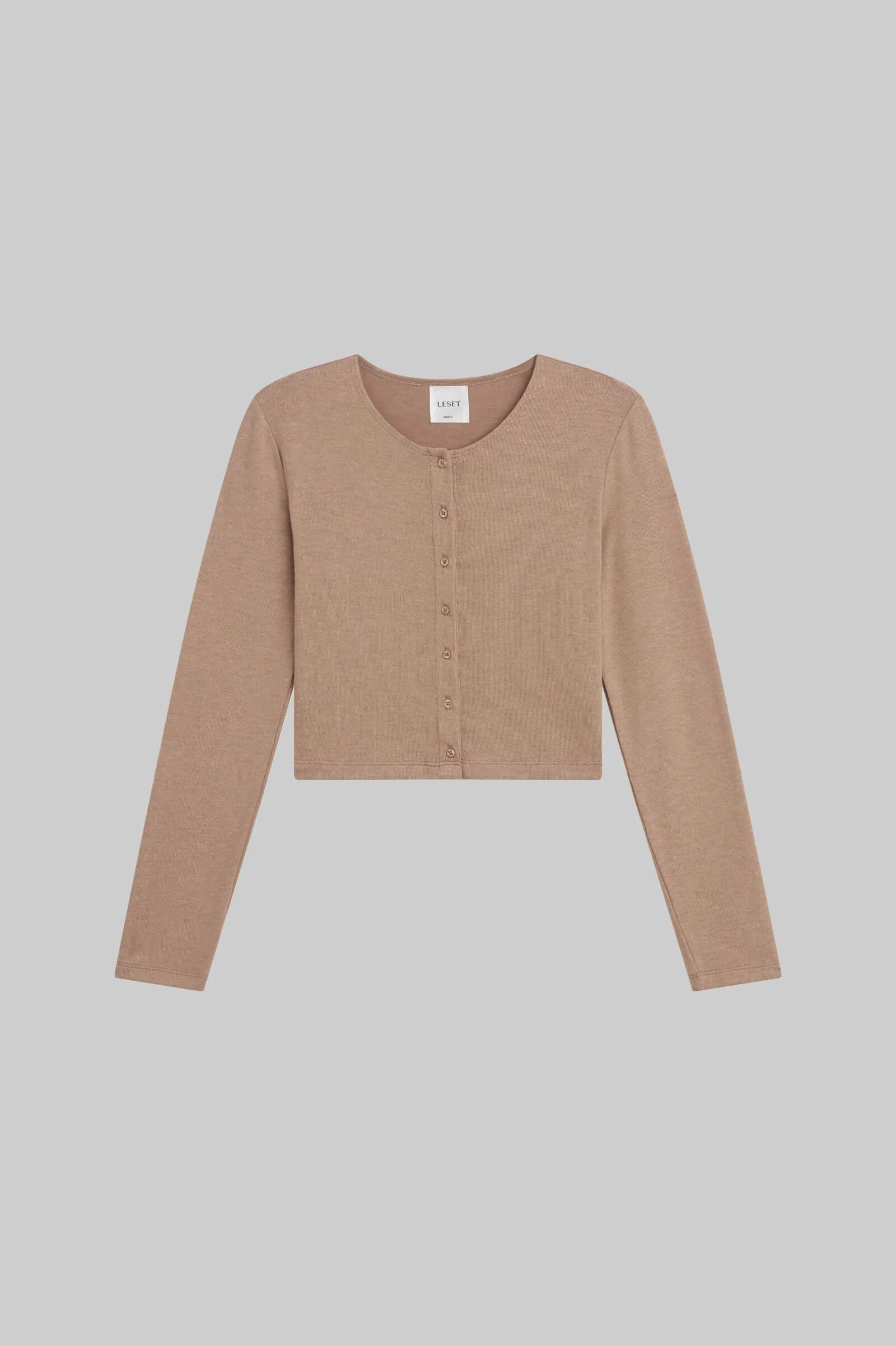 LAUREN CROP CARDIGAN II - SABLE