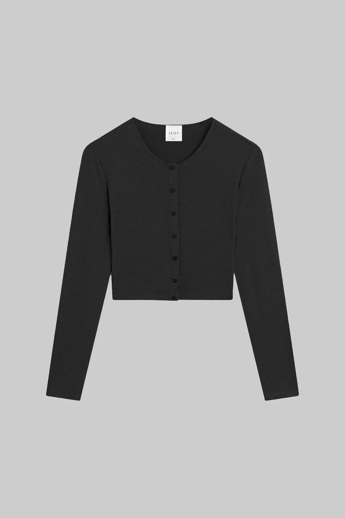 LAUREN CROP CARDIGAN II - BLACK
