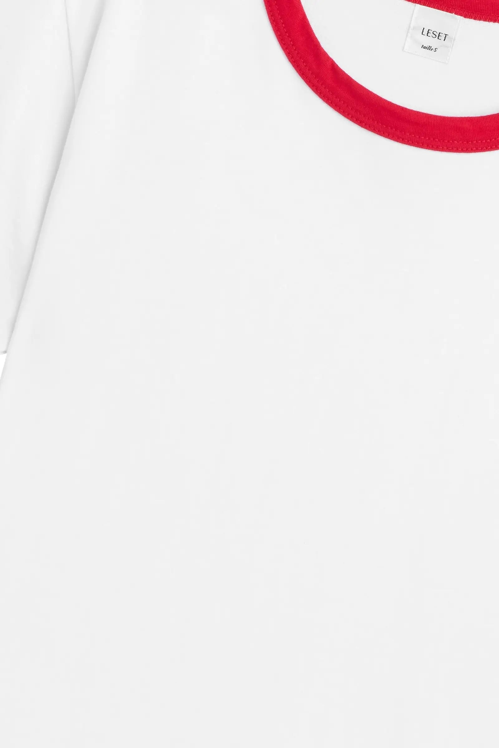 MARGO RINGER TEE - CERISE WHITE