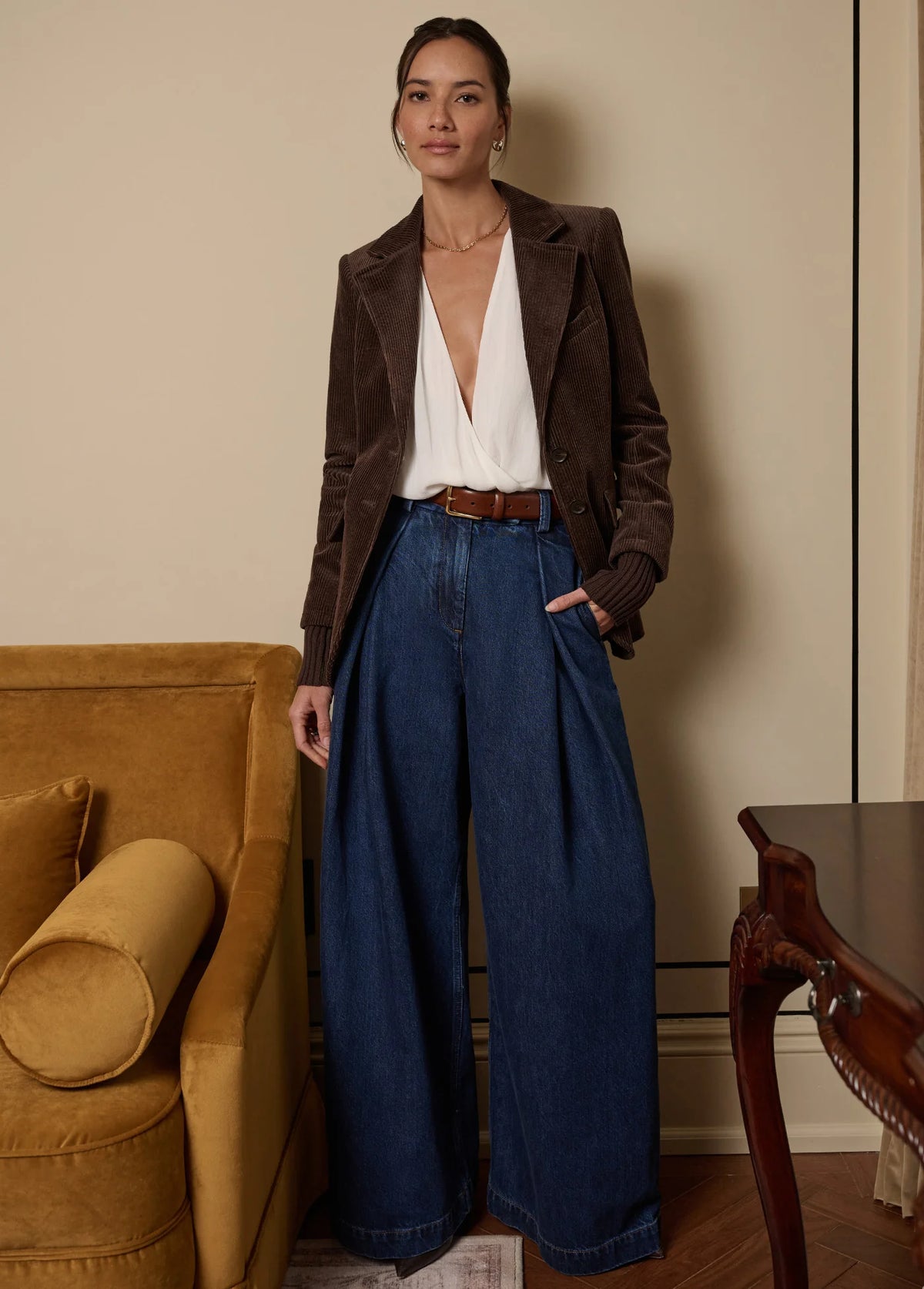 THE CORD CITY BLAZER - ESPRESSO