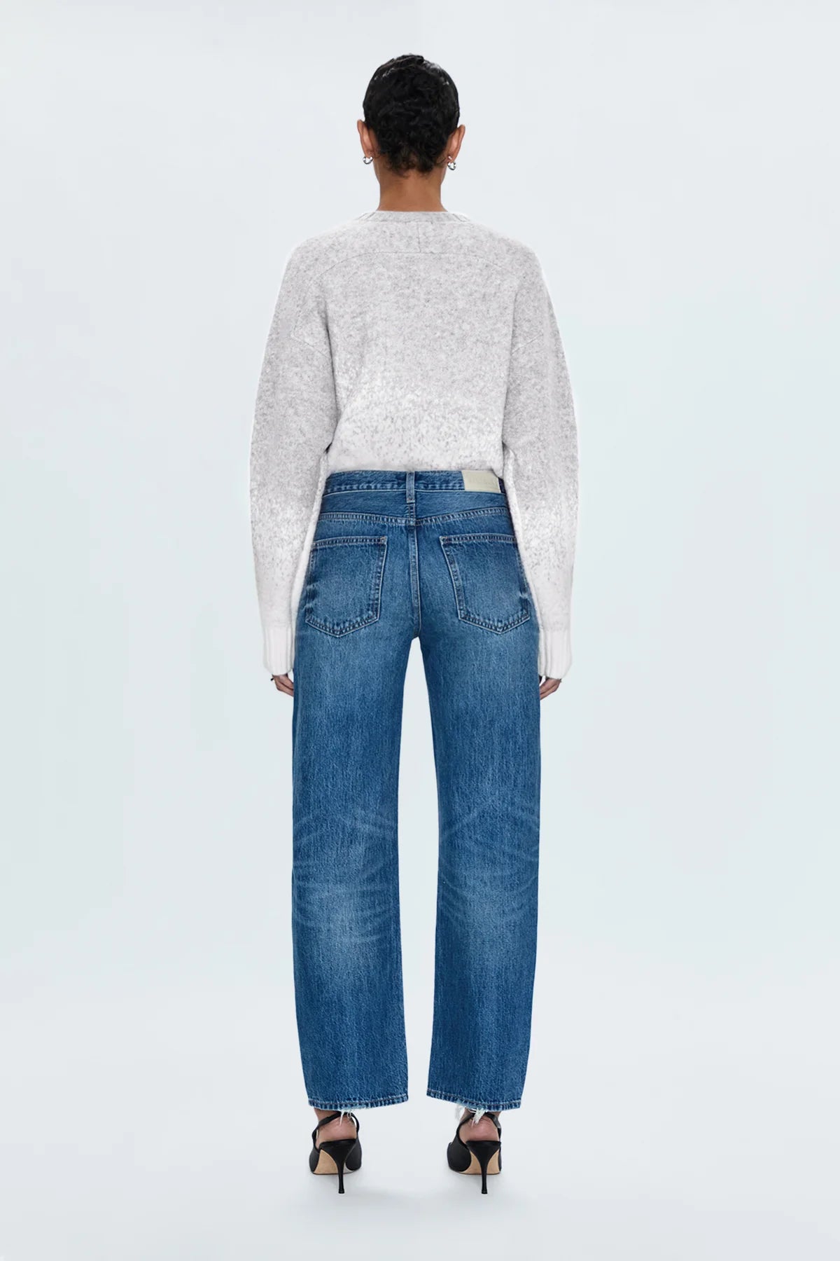 LEXI MID RISE BOWED STRAIGHT JEAN - TRANSCEND