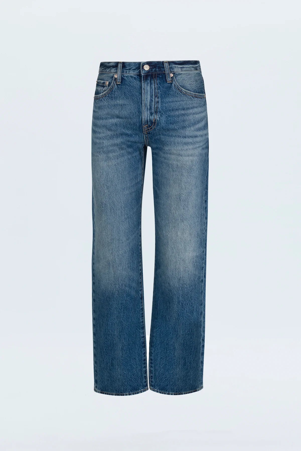 LEXI MID RISE BOWED STRAIGHT JEAN - TRANSCEND