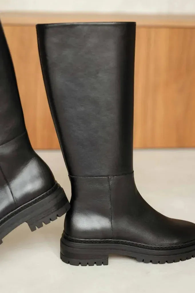 KNEE HIGH BOOTS - PERRY BOOT - PASSION BLACK