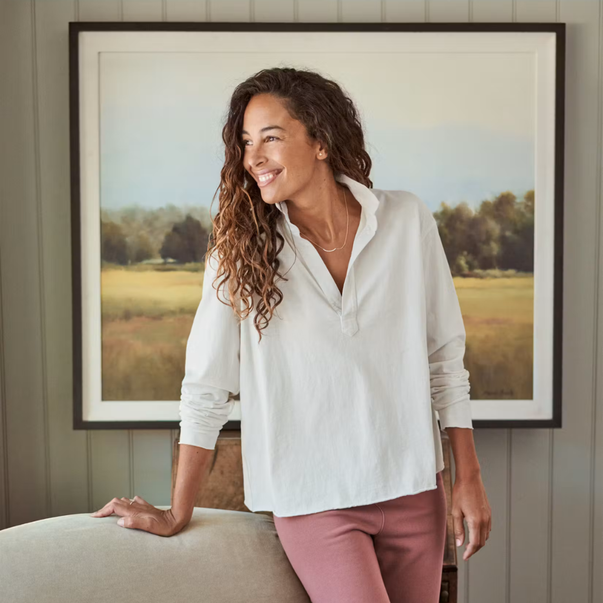PATRICK - POPOVER HENLEY - VINTAGE WHITE