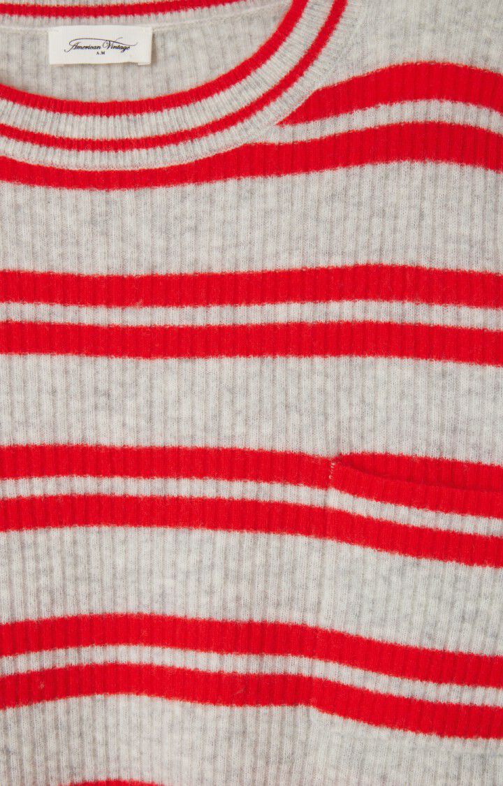 WOMEN'S JUMPER RAXOW - HEATHER GRAY / STRAWBERRY STRIPES