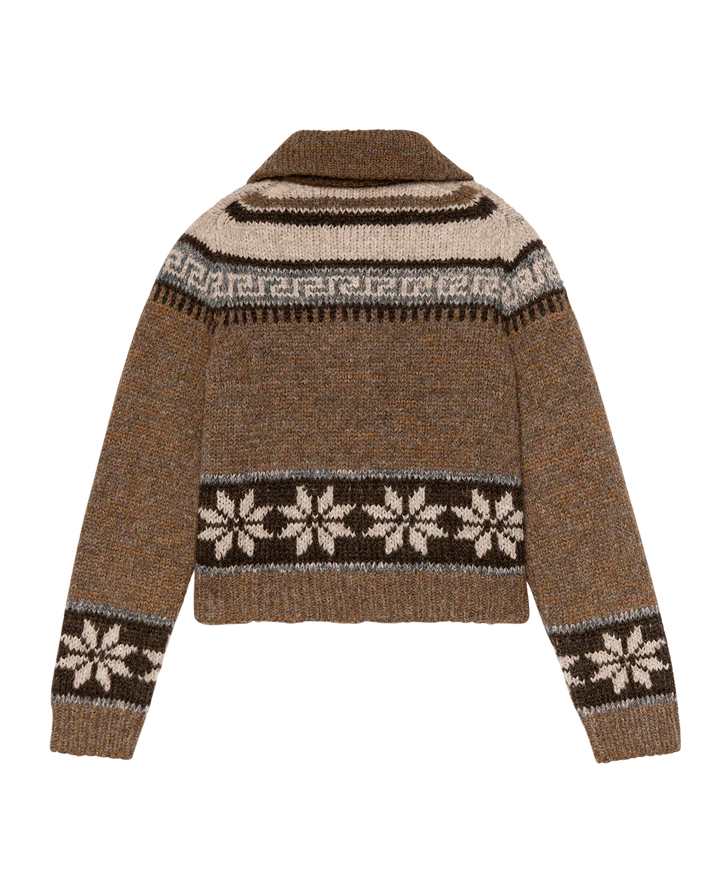 THE NORIDC SCHOLAR CARDIGAN - HICKORY FAIR ISLE