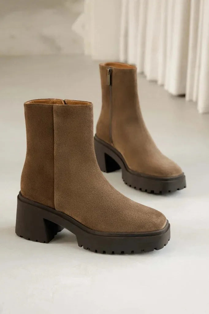 ANKLE BOOTS - SADIE - KHAKI BROWN