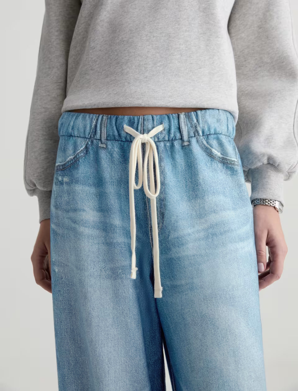 STELLA OFF-DUTY DENIM SWEATPANT - SPLASH