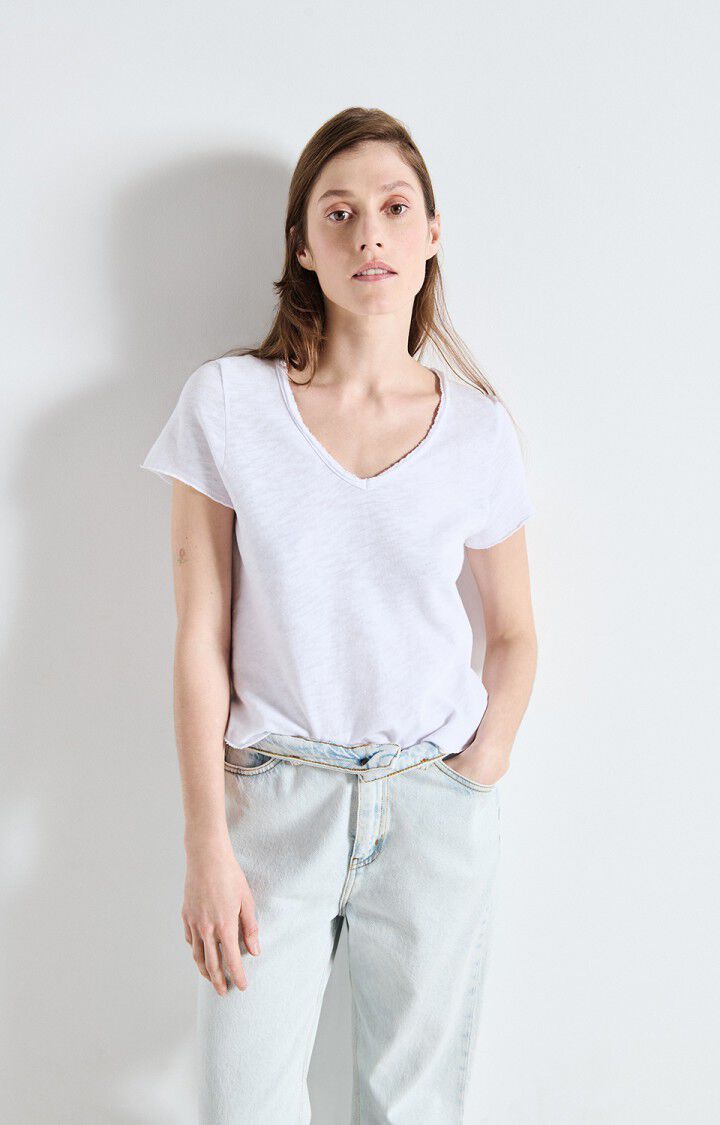 WOMEN'S T-SHIRT SONOMA - V NECK - WHITE