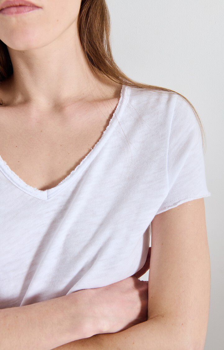 WOMEN'S T-SHIRT SONOMA - V NECK - WHITE
