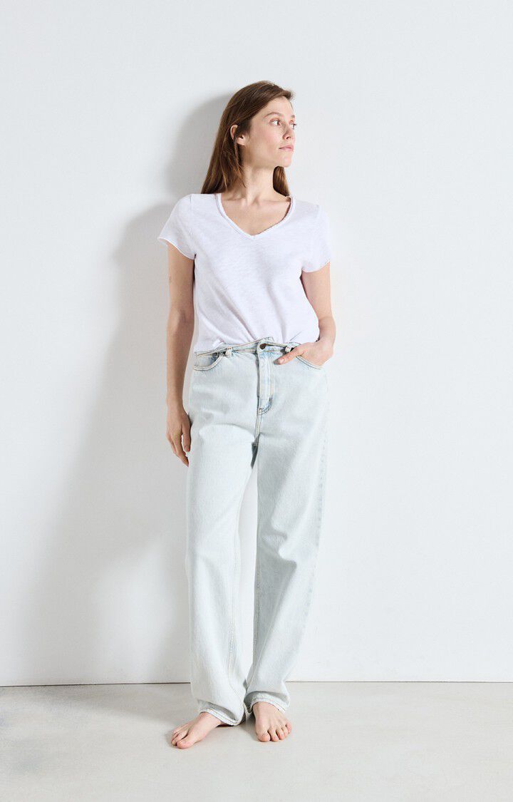 WOMEN'S T-SHIRT SONOMA - V NECK - WHITE