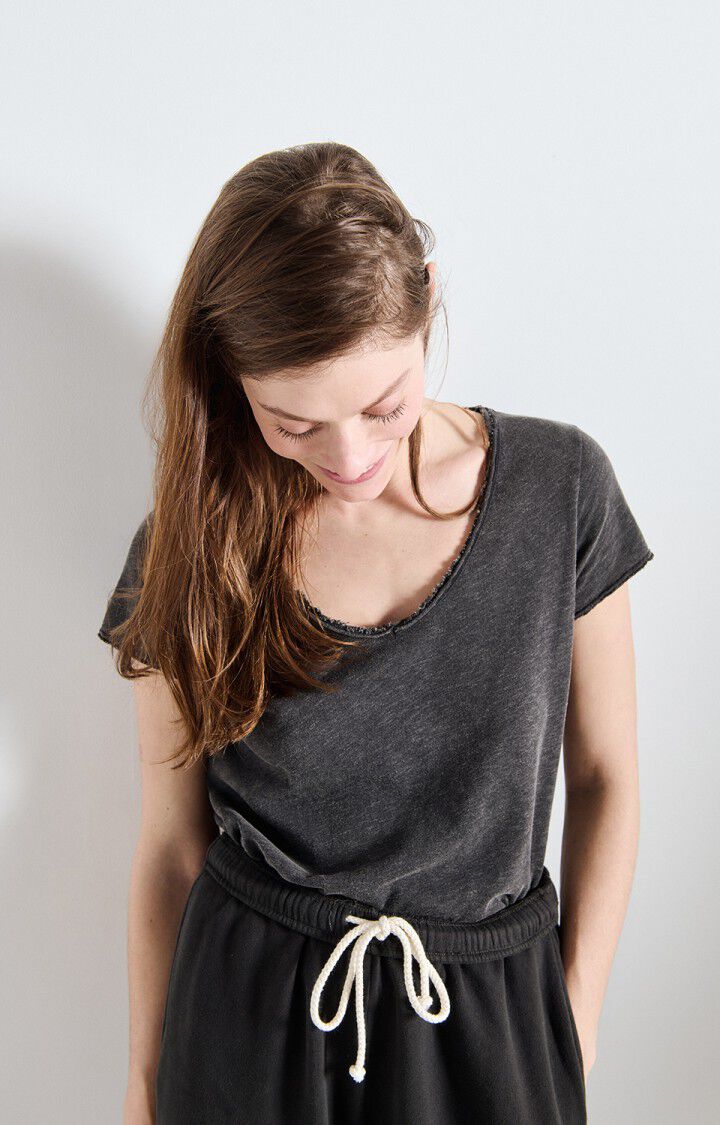 WOMEN'S T-SHIRT SONOMA - V NECK - VINTAGE BLACK