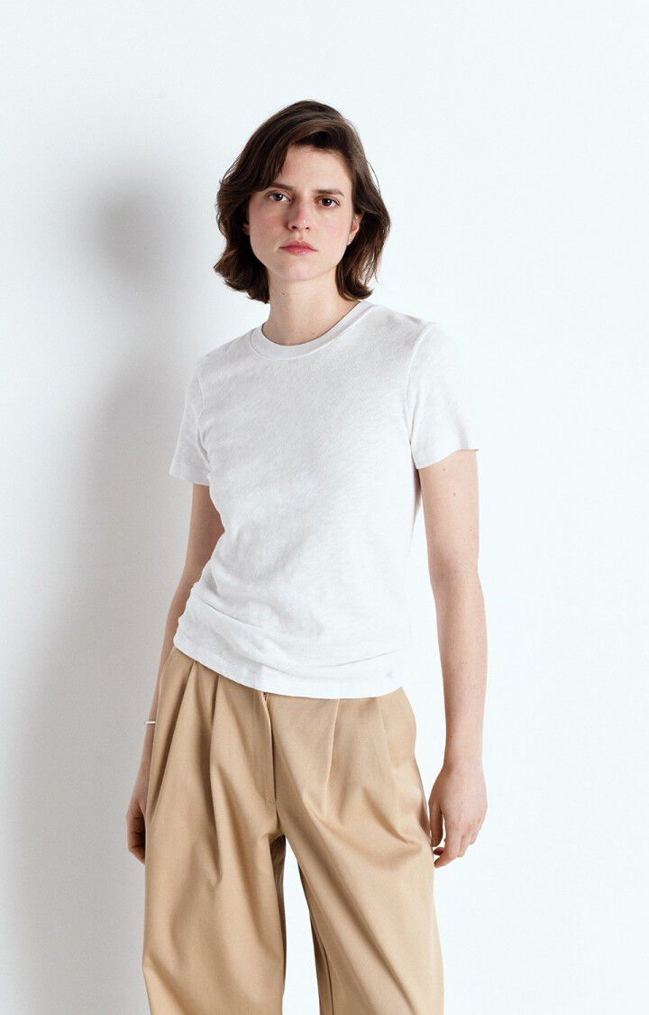 WOMEN'S T-SHIRT SONOMA - CREW NECK - WHITE