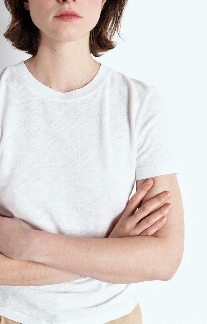 WOMEN'S T-SHIRT SONOMA - CREW NECK - WHITE