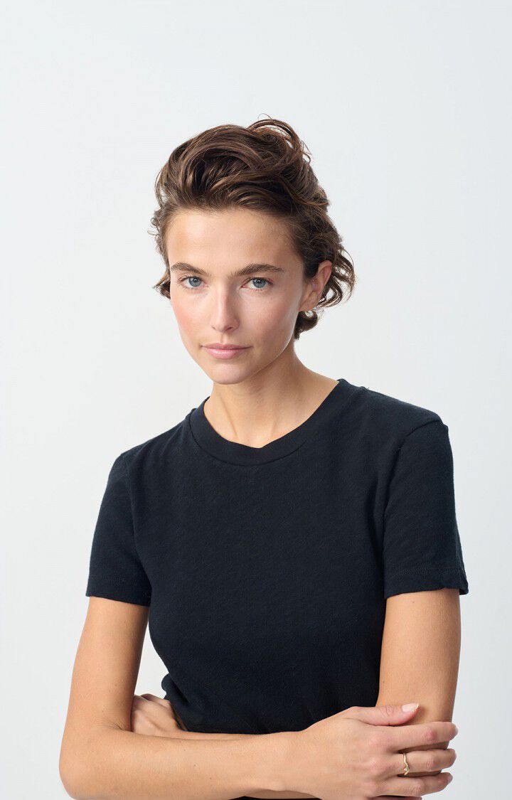 WOMEN'S T-SHIRT SONOMA - CREW NECK - BLACK