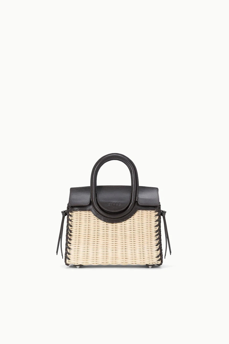 MAUDE MINI WICKER CARRYALL - NATURAL/ESPRESSO