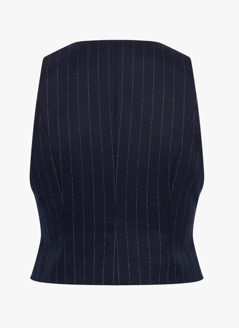 THE FAVORITE VEST - NAVY PINSTRIPE