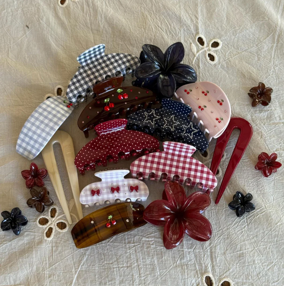 BIG EFFING CLIP IN CHERRY GINGHAM