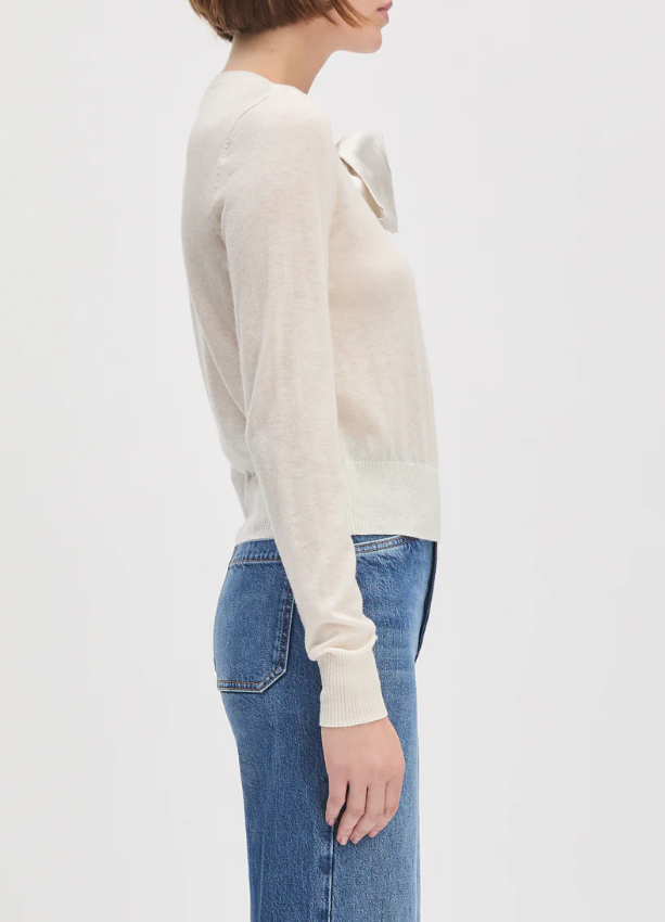 THE TAKE A BOW CARDIGAN - IVORY