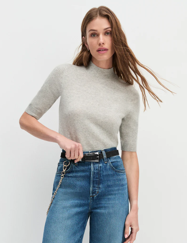 THE SUEDE STATEMENT BELT - BLACK/SILVER