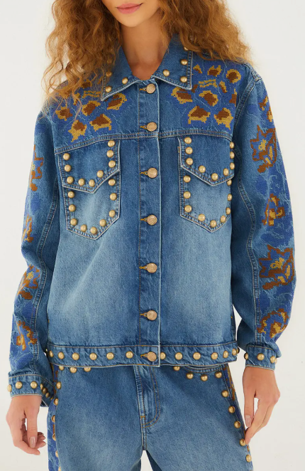 DETAILS STUDS METAL DENIM JACKET