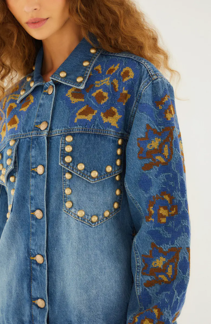 DETAILS STUDS METAL DENIM JACKET