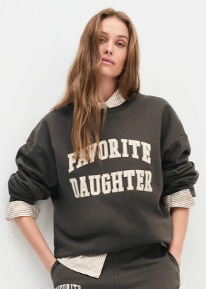 THE COLLEGIATE SWEATSHIRT - COFFEE GARDENIA