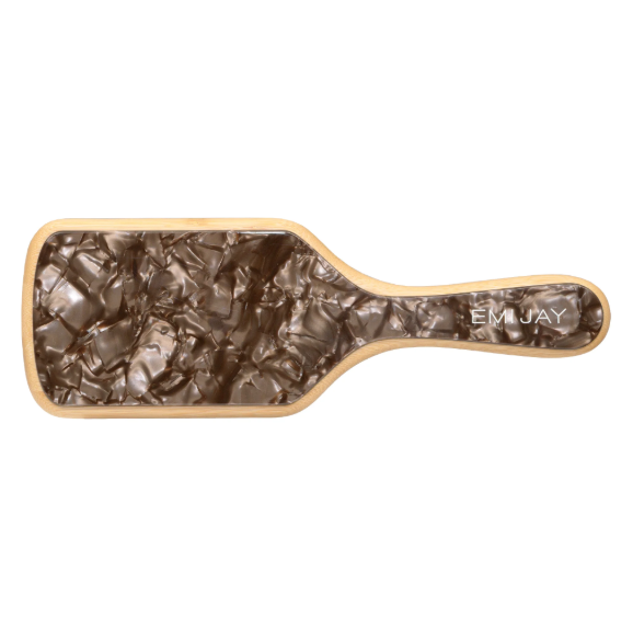 BAMBOO PADDLE BRUSH IN TOASTED SUGAR