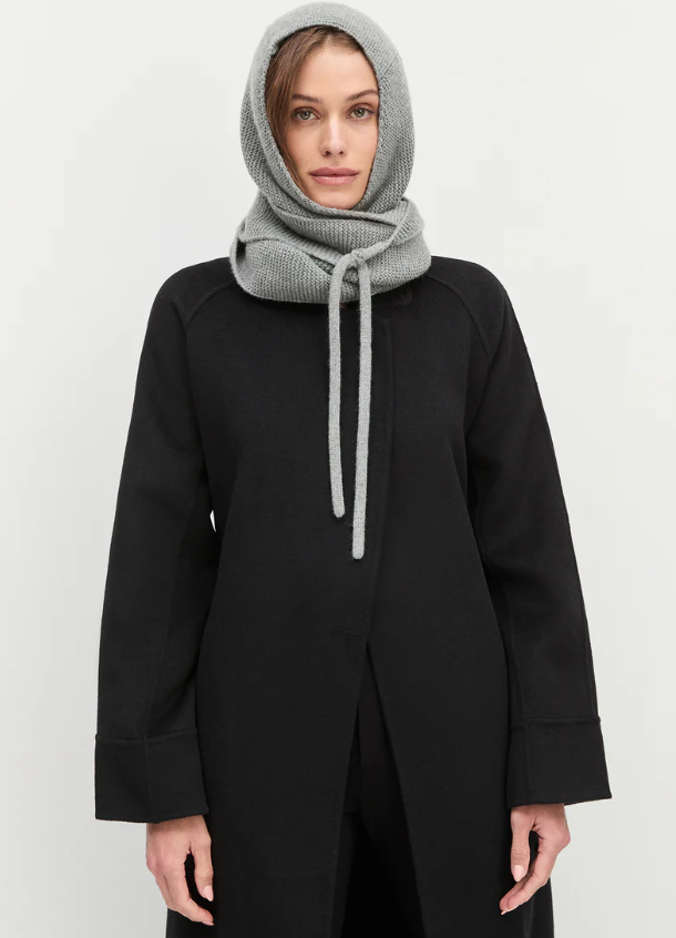 HOODED SCARF - HEATHER GREY