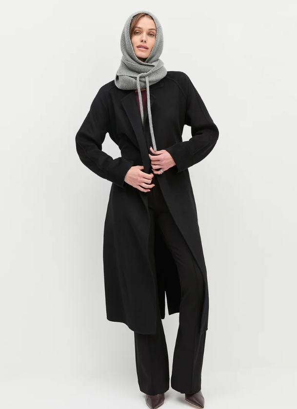 HOODED SCARF - HEATHER GREY