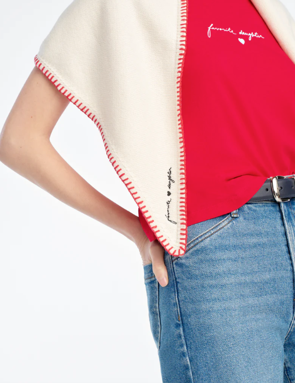 THE VDAY TRIANGLE SCARF - IVORY