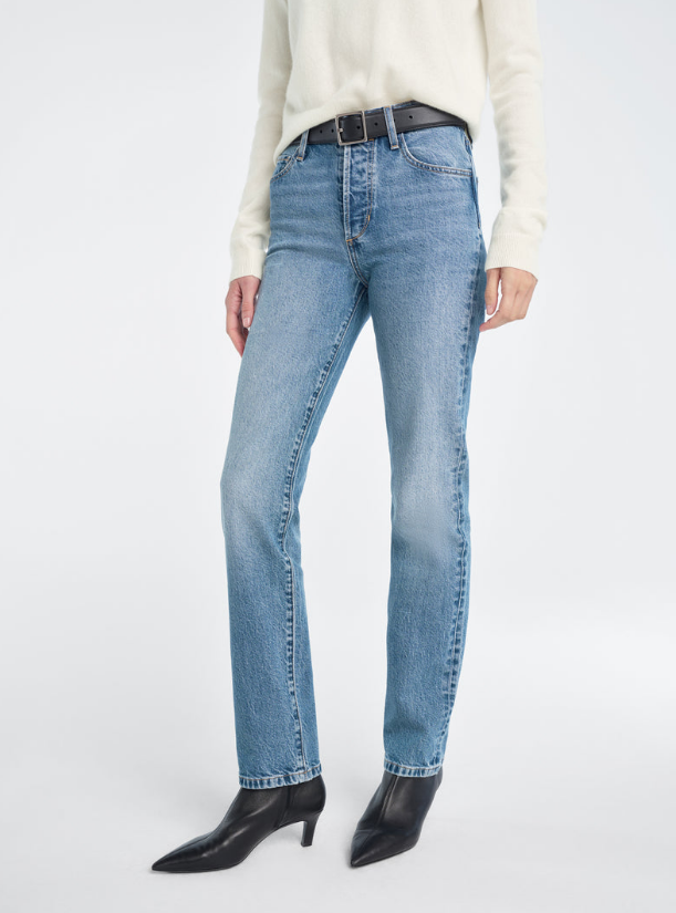 THE JEN MID RISE SLIM STRAIGHT - HAINES WASH