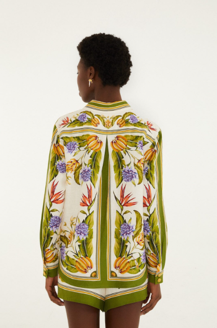 SAND TROPICAL SCARF LENZING ECOVERO SHIRT