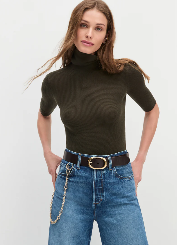 THE JEAN BELT - BROWN/ANTIQUE BRASS
