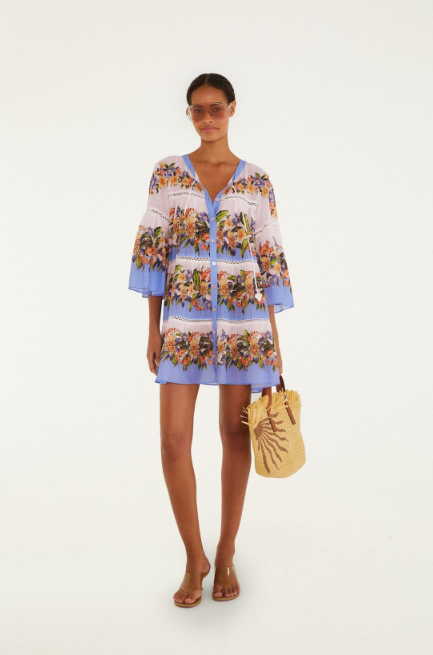 LIGHT BLUSH HILO STRIPES MINI DRESS