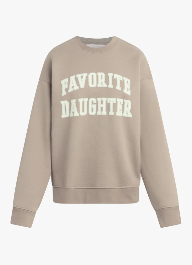 THE COLLEGIATE SWEATSHIRT - SOFT TAUPE/GARDENIA