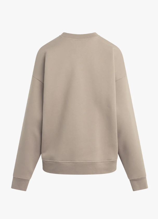 THE COLLEGIATE SWEATSHIRT - SOFT TAUPE/GARDENIA
