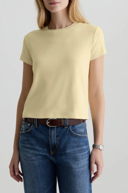 SADIE CREW T-SHIRT - SUNLIGHT YELLOW