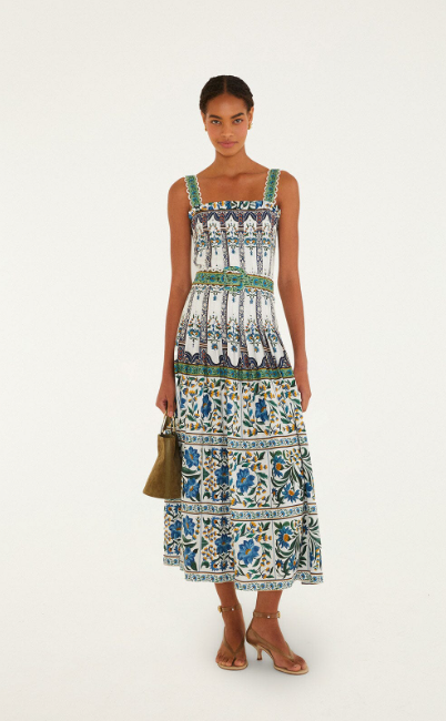 OFF-WHITE MANOELA BELTED LENZING ECOVERO EUROFLAX MAXI DRESS