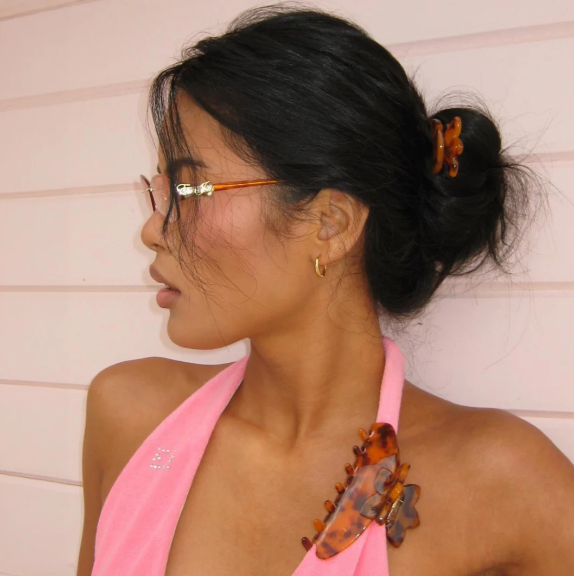 BIG EFFING CLIP IN TORTOISE HIBISCUS