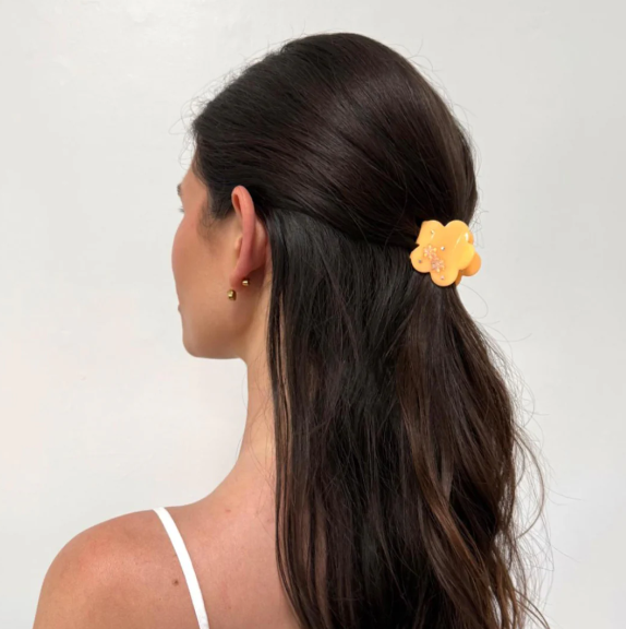 MIDI BLOSSOM CLIP IN PEACH BLOOM