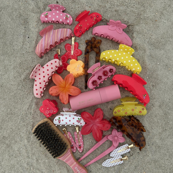 MIDI BLOSSOM CLIP IN PEACH BLOOM