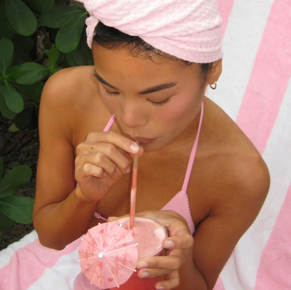 HEAVENLY HAIR TOWEL IN LYCHEE BABY