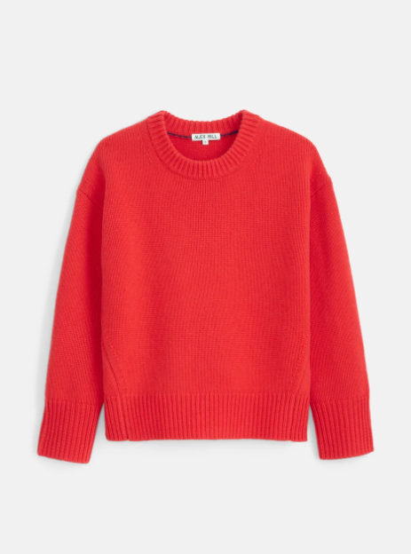 NOTTINGHILL SWEATER IN WOOL COTTON BLEND - BRIGHT RED
