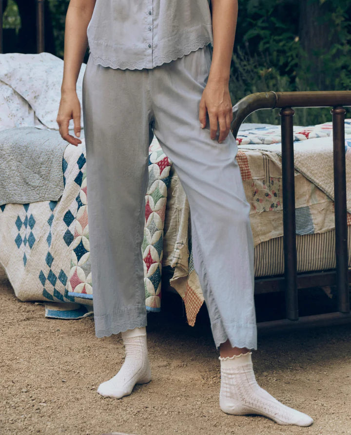 THE EYELET EASY SLEEP PANT - RAINWATER