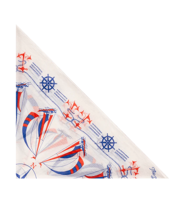 THE SAILBOAT BANDANA - WHITE