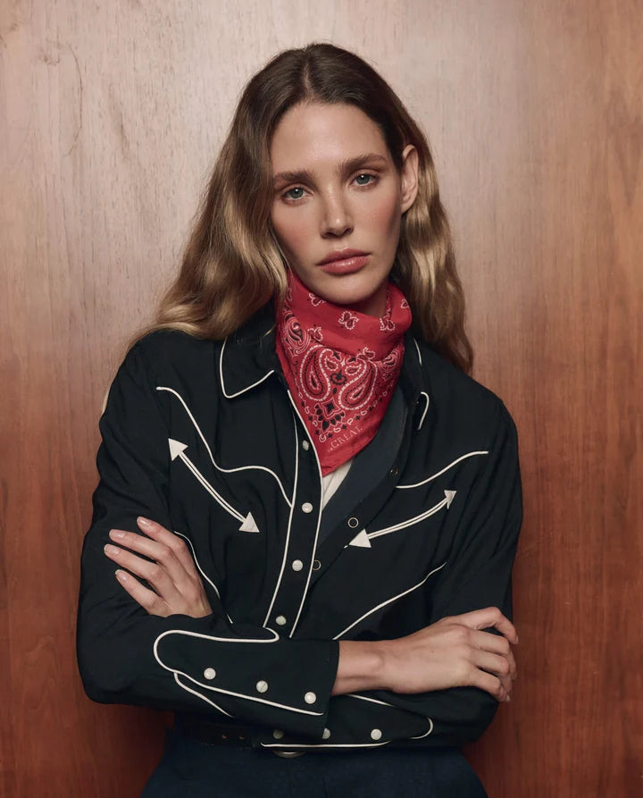 THE SILK BANDANA - TRUE RED